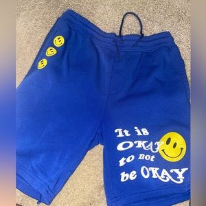 Mens drawstring graphic shorts